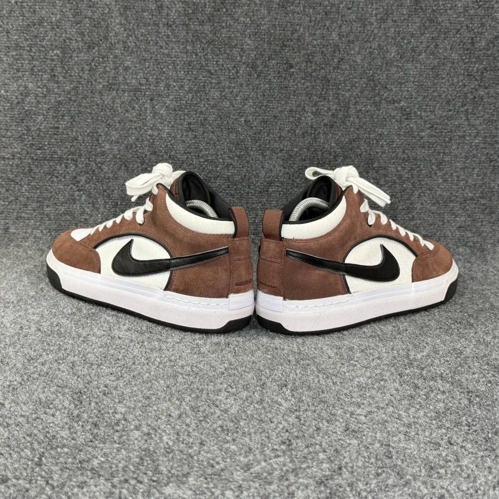 Nike SB React Leo Baker Sneakers Men's 13 Light Chocolate White Brown Skate Shoe